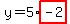 y=5%2Ahighlight%28-2%29
