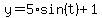 y=5%2Asin%28t%29%2B1