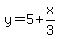 y=5%2Bx%2F3