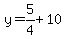 y=5%2F4%2B10