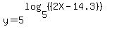 y=5%5E%28log%285%2C%28%282X-14.3%29%29%29%29