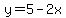 y=5-2x+