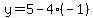 y=5-4%28-1%29