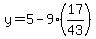 y=5-9%2817%2F43%29
