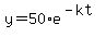 y=50%2Ae%5E%28-kt%29
