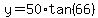 y=50%2Atan%2866%29