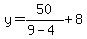 y=50%2F%289-4%29%2B8