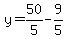 y=50%2F5-9%2F5