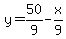 y=50%2F9-x%2F9