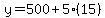y=500%2B5%2815%29