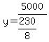 y=5000%2F%28230%2F8%29