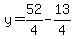y=52%2F4-13%2F4