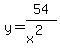 y=54%2F%28x%5E2%29+