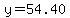 y=54.40