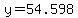 y=54.598