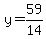 y=59%2F14