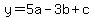 y=5a-3b%2Bc