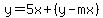 y=5x%2B%28y-mx%29