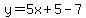 y=5x%2B5-7