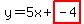 y=5x%2Bhighlight%28-4%29