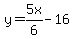 y=5x%2F6-16