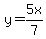y=5x%2F7