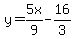 y=5x%2F9-16%2F3