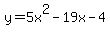 y=5x%5E2-19x-4