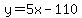 y=5x-110
