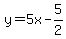 y=5x-5%2F2