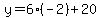 y=6%28-2%29%2B20