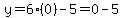 y=6%280%29-5=0-5
