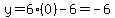 y=6%280%29-6=-6