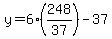 y=6%28248%2F37%29-37