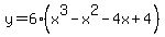 y=6%28x%5E3-x%5E2-4x%2B4%29