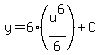 y=6%2A%28u%5E6%2F6%29+%2B+C