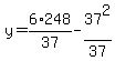 y=6%2A248%2F37-37%5E2%2F37