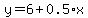 y=6%2B0.5%2Ax