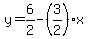 y=6%2F2-%283%2F2%29x