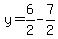 y=6%2F2-7%2F2
