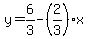y=6%2F3-%282%2F3%29x