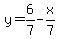 y=6%2F7-x%2F7
