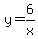 y=6%2Fx