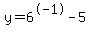 y=6%5E-1-5