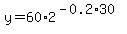 y=60%2A2%5E%28-0.2%2A30%29