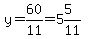 y=60%2F11=5%265%2F11