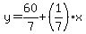 y=60%2F7%2B%281%2F7%29%2Ax