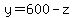 y=600-z