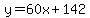 y=60x%2B142