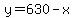 y=630-x
